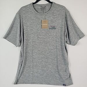 NEW Patagonia Men's Cap Cool Daily Graphic Shirt Grey Sz L